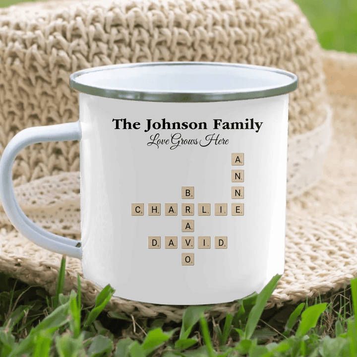 Custom Family Word Tile Mug - ARTFULANE