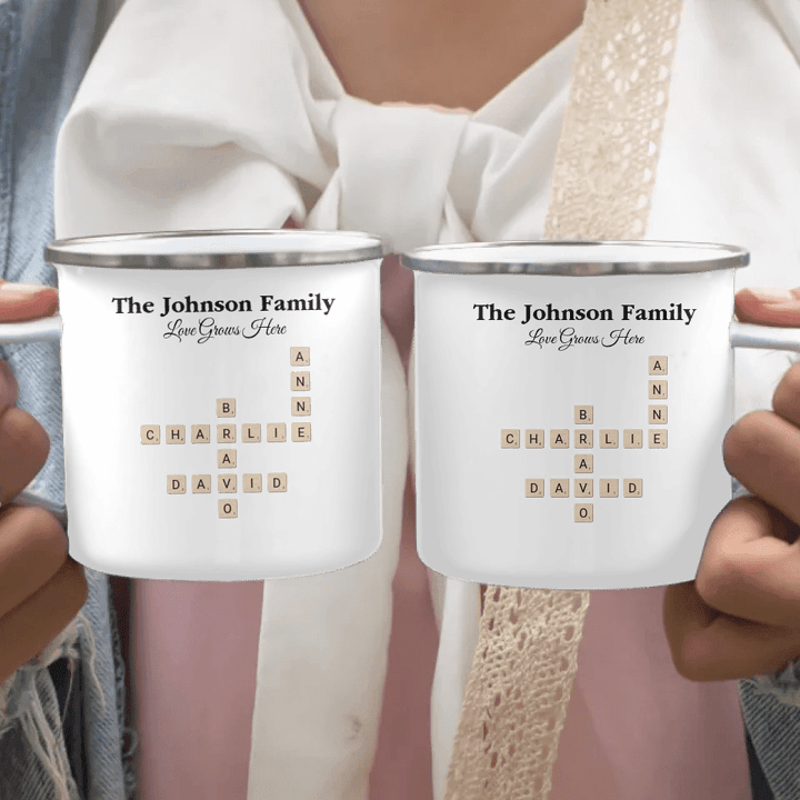 Custom Family Word Tile Mug - ARTFULANE