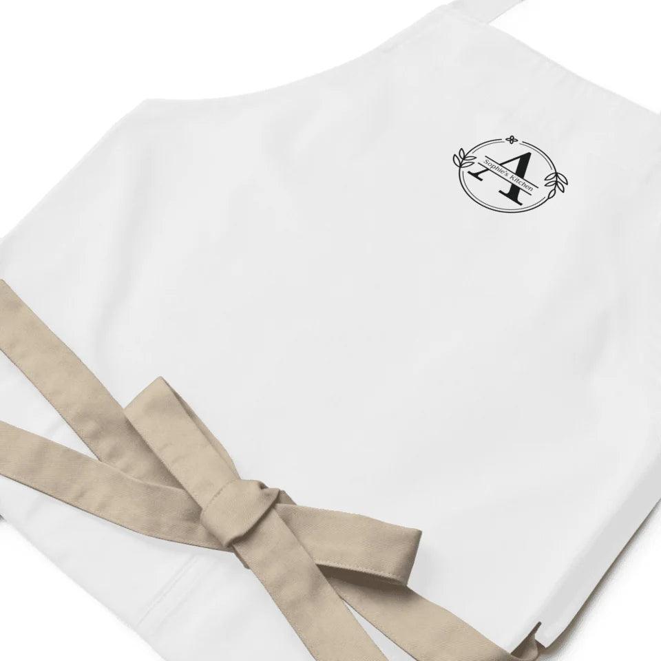 Custom Monogram Floral Frame Kitchen Linens - ARTFULANE