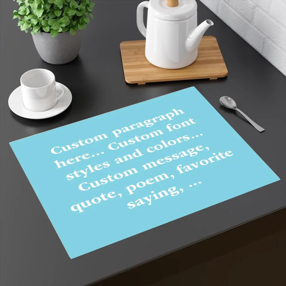 Custom Paragraph Kitchen Linens - ARTFULANE