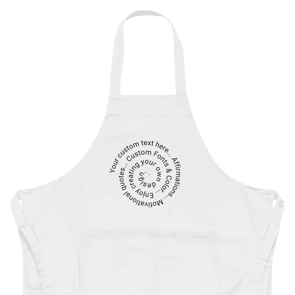 Custom Spiral Text Kitchen Linens - ARTFULANE