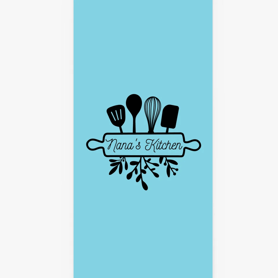 Custom Utensils Monogram Kitchen Linens - ART-KLN474 - ARTFULANE