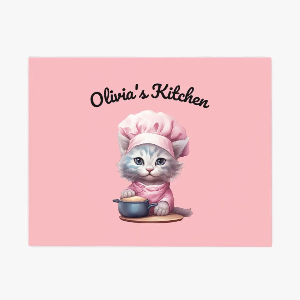 Custom Cat Chef Cooking Kitchen Linens - ARTFULANE