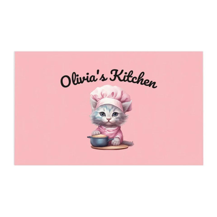 Custom Cat Chef Cooking Kitchen Linens - ARTFULANE