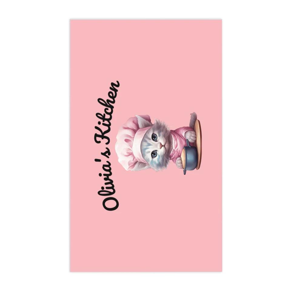 Custom Cat Chef Cooking Kitchen Linens - ARTFULANE