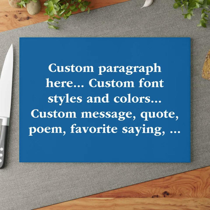 Custom Paragraph Text Kitchen Accessories - ARTFULANE