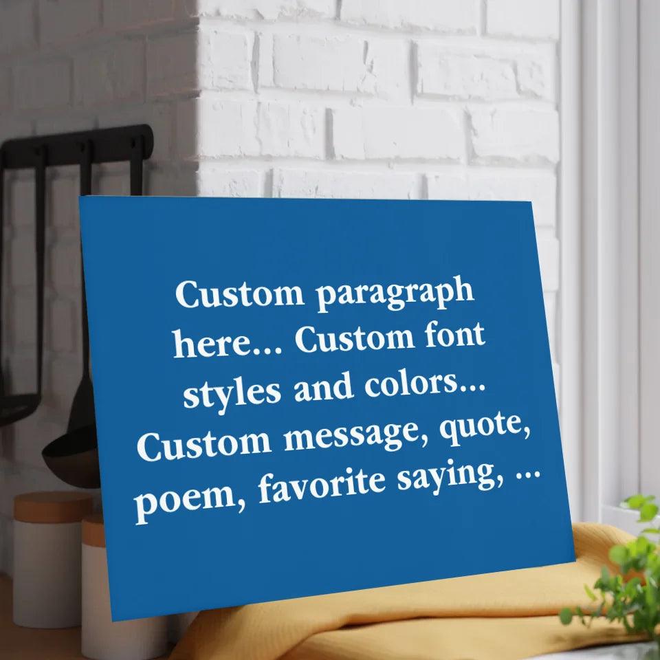 Custom Paragraph Text Kitchen Accessories - ARTFULANE