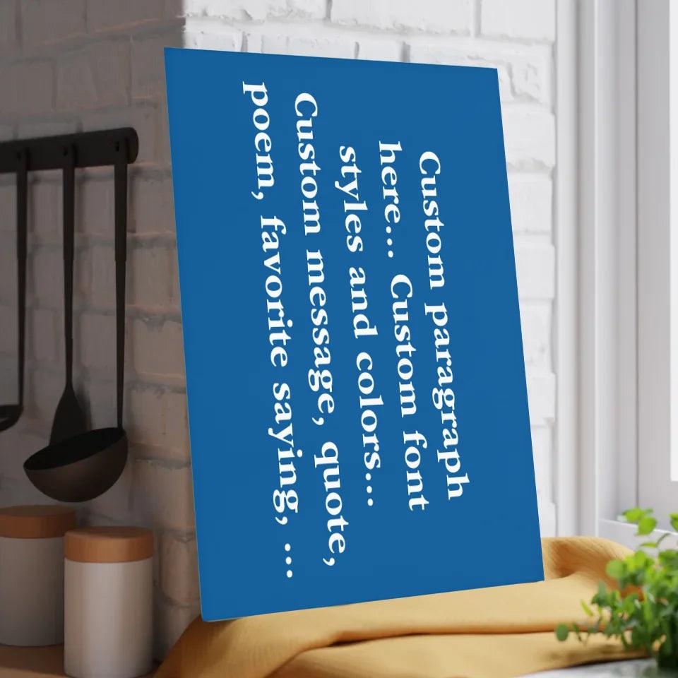 Custom Paragraph Text Kitchen Accessories - ARTFULANE