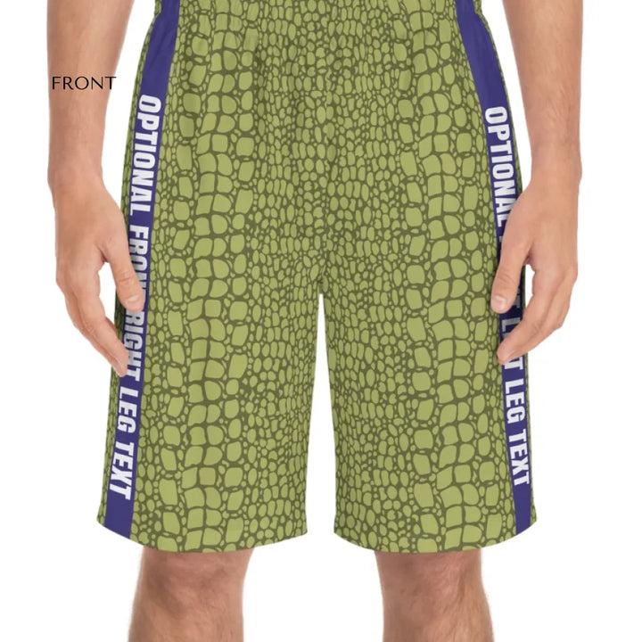 animal-print-men's-board-shorts-Front-On-Person