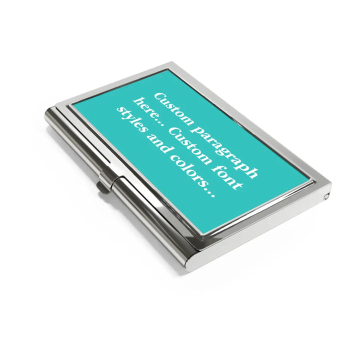 Business card holder side