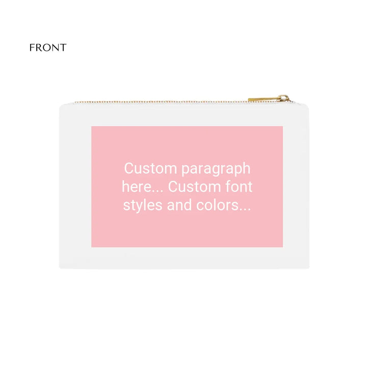 cosmetic bag cotton front