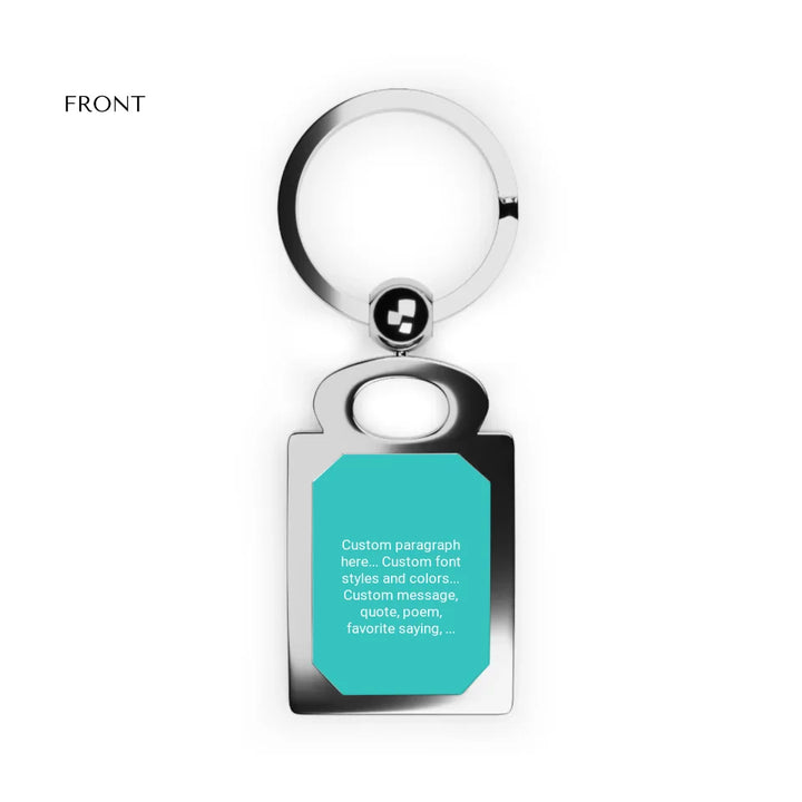 Rectangle Photo Keyring front