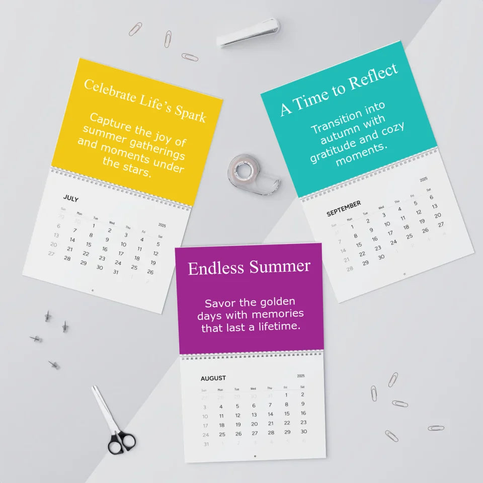 wall calendar Jul-sep