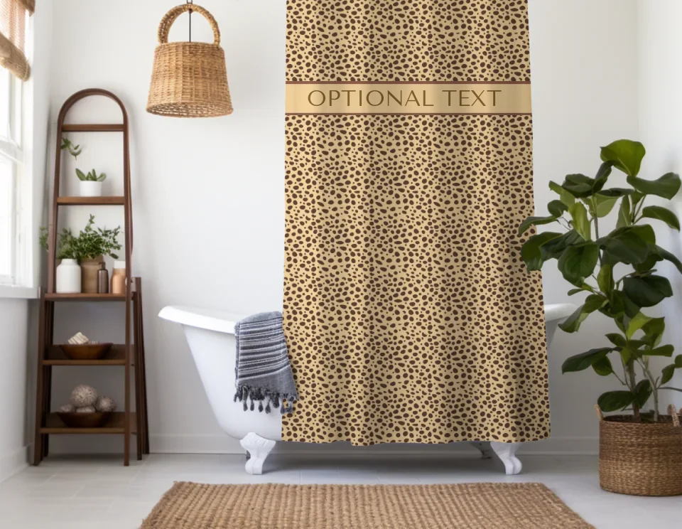 Boho Chic Canva Shower Curtain OVERLAY