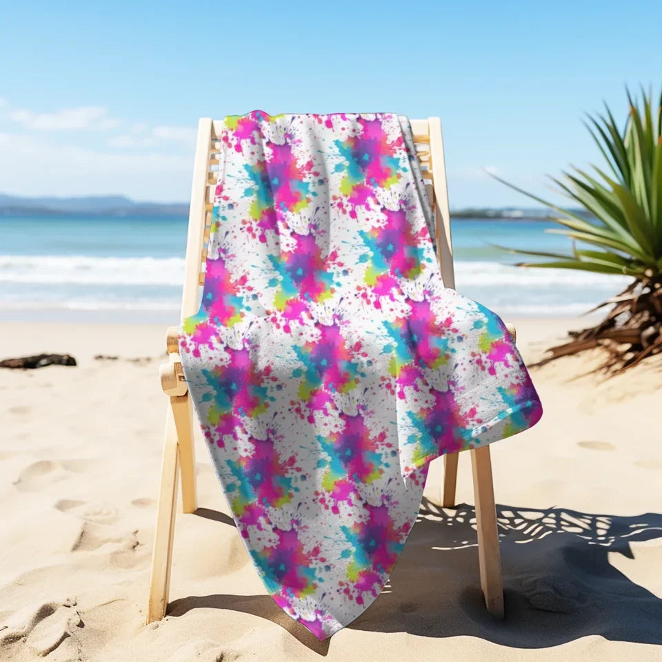 Canva beach towel on chair OVERLAY