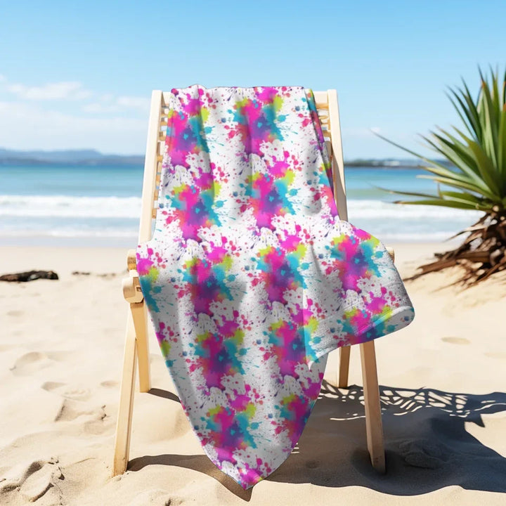 Canva beach towel on chair OVERLAY