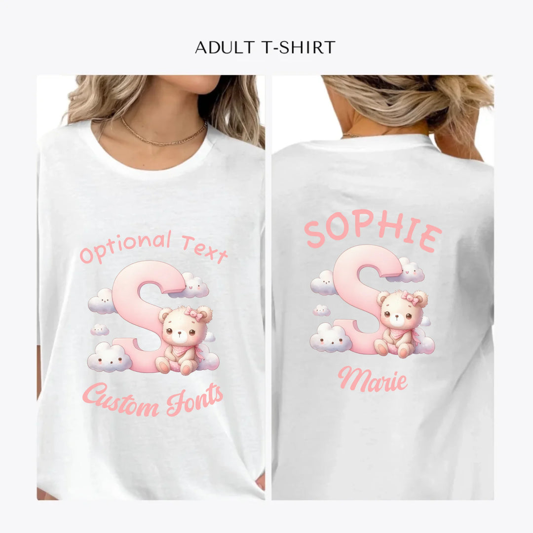 pink-letters-with-cute-clouds-and-bear-personalized-women-unisex-adult-t-shirt-artfulane