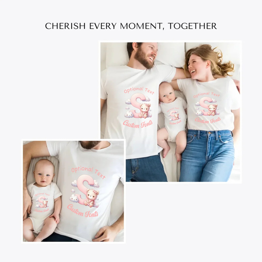 pink-letters-with-cute-clouds-and-bear-custom-family-t-shirts-adult-child-baby-artfulane