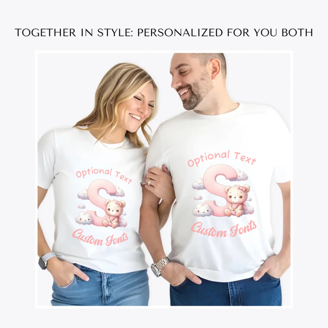 pink-letters-with-cute-clouds-and-bear-custom-his-and-hers-couple-t-shirts-artfulane