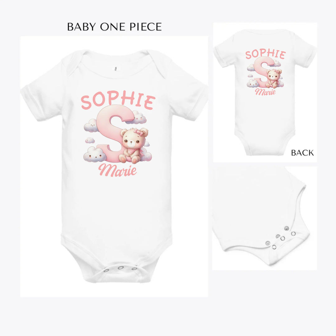 pink-letters-with-cute-clouds-and-bear-custom-baby-onesie-artfulane