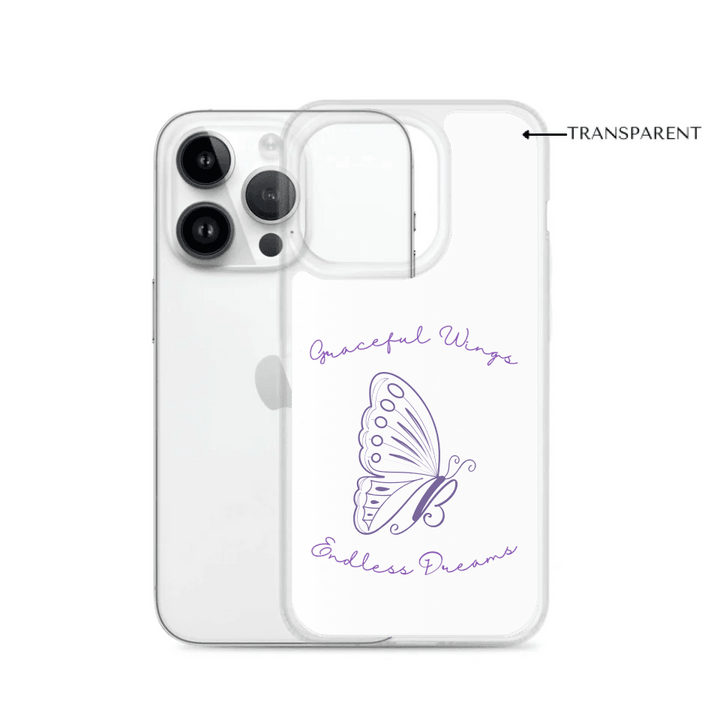 Custom Butterfly Initial Clear iPhone Case - ARTFULANE