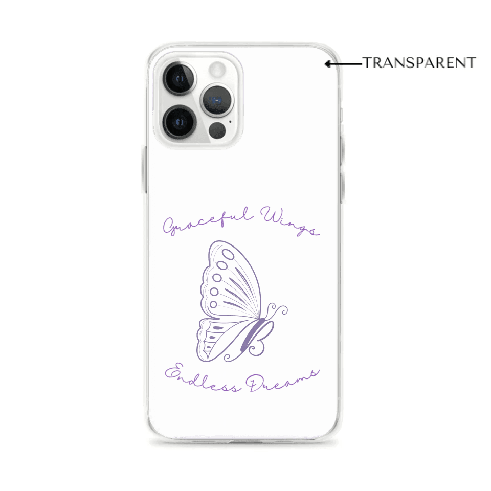 Custom Butterfly Initial Clear iPhone Case - ARTFULANE