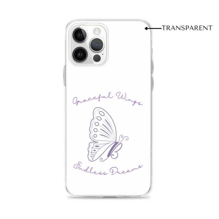 Custom Butterfly Initial Clear iPhone Case - ARTFULANE