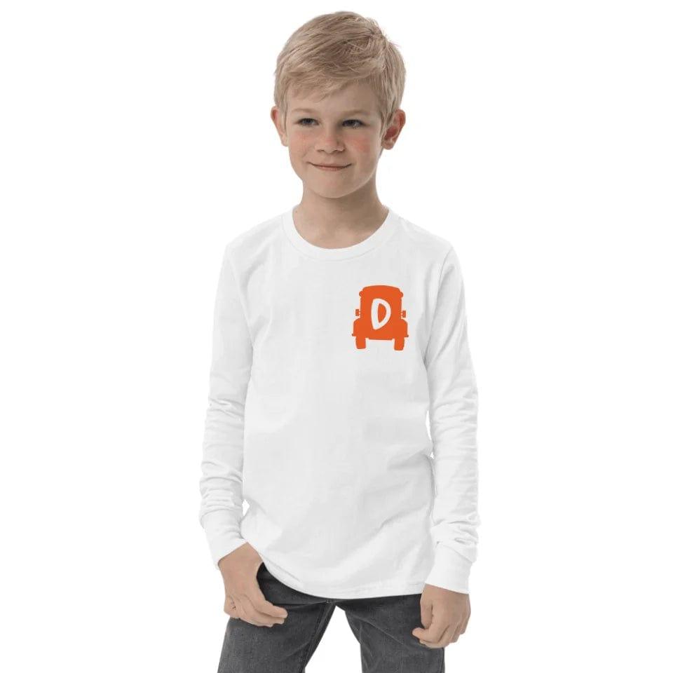 Custom Embroidered School Bus Initial Long Sleeve Tee - ART-LST311 - ARTFULANE