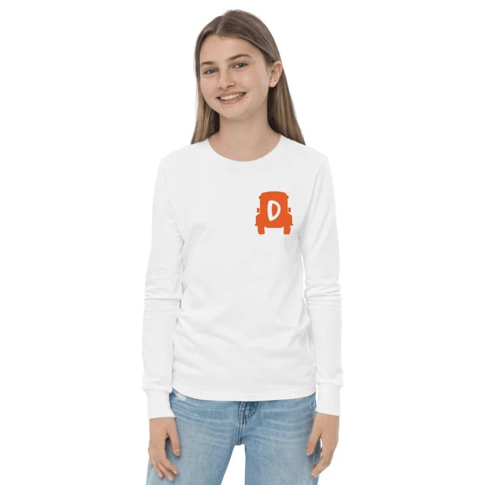 Custom Embroidered School Bus Initial Long Sleeve Tee - ART-LST311 - ARTFULANE