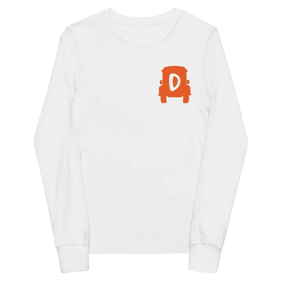 Custom Embroidered School Bus Initial Long Sleeve Tee - ART-LST311 - ARTFULANE