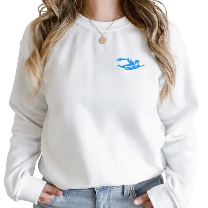 Custom Embroidered Swimming Silhouette Hoodie & Sweatshirt - ART-SWH317 - ARTFULANE