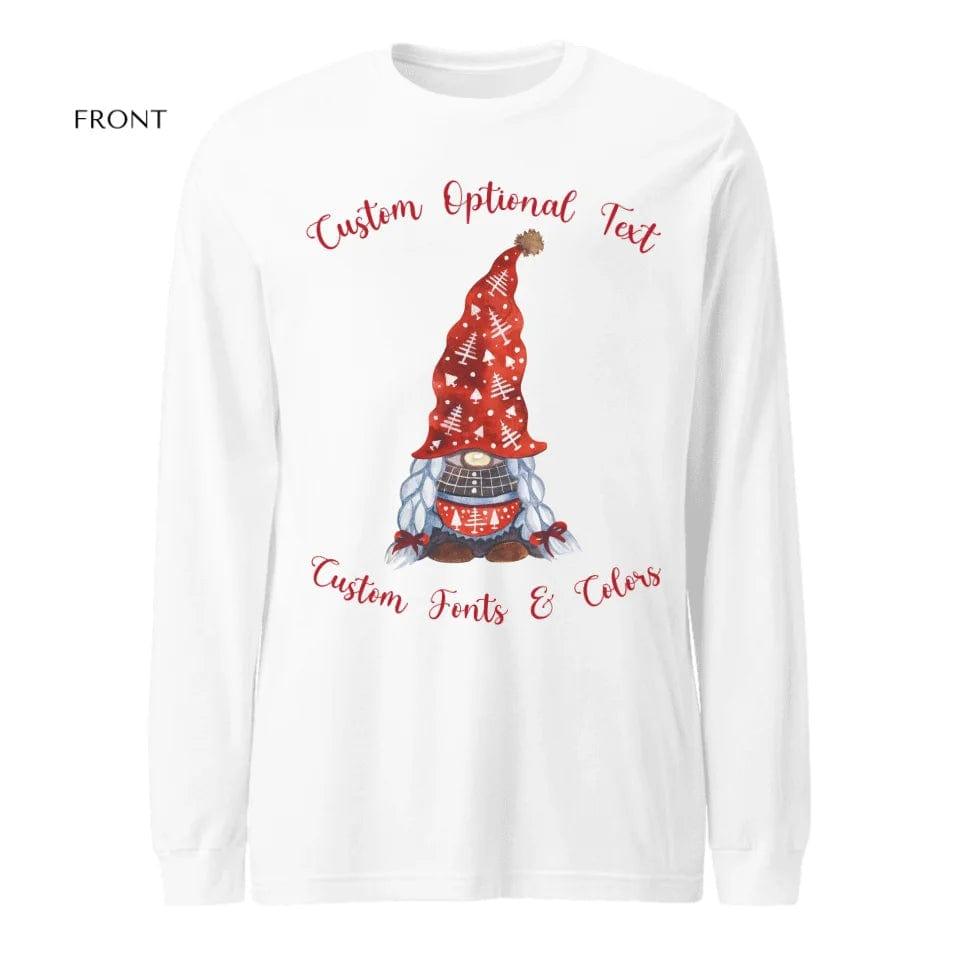 Custom Family Christmas Gnomes Long Sleeve Tee - ART-LST245 - ARTFULANE