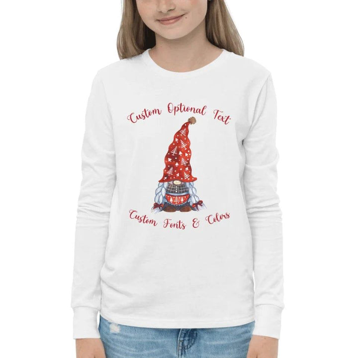 Custom Family Christmas Gnomes Long Sleeve Tee - ART-LST245 - ARTFULANE