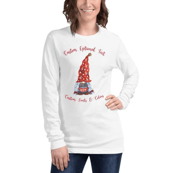 Custom Family Christmas Gnomes Long Sleeve Tee - ART-LST245 - ARTFULANE