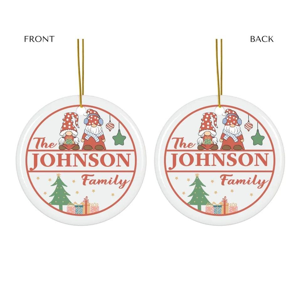 Custom Family Christmas Retro Ornament - ARTFULANE