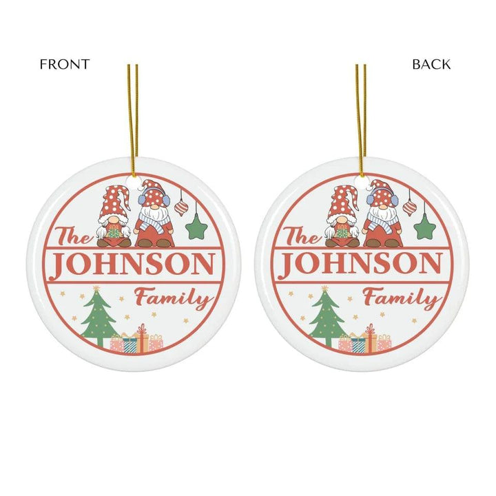 Custom Family Christmas Retro Ornament - ARTFULANE