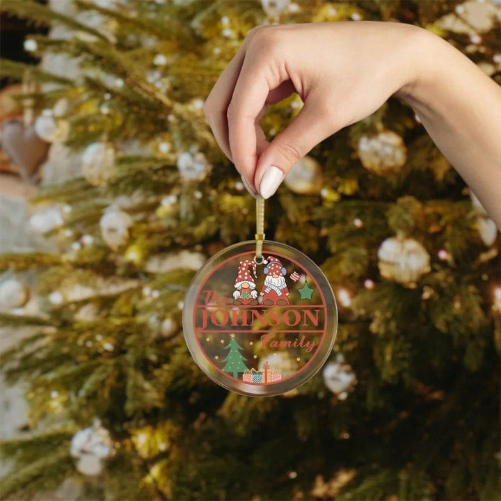 Custom Family Christmas Retro Ornament - ARTFULANE