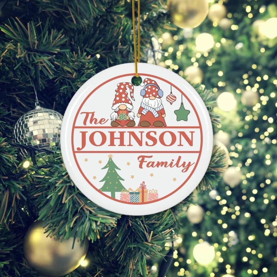 Custom Family Christmas Retro Ornament - ARTFULANE