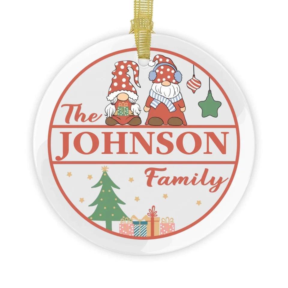 Custom Family Christmas Retro Ornament - ARTFULANE