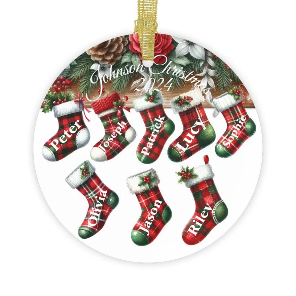 Custom Family Christmas Stockings Ornament - ARTFULANE