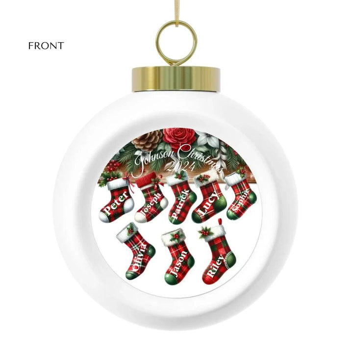 Custom Family Christmas Stockings Ornament - ARTFULANE