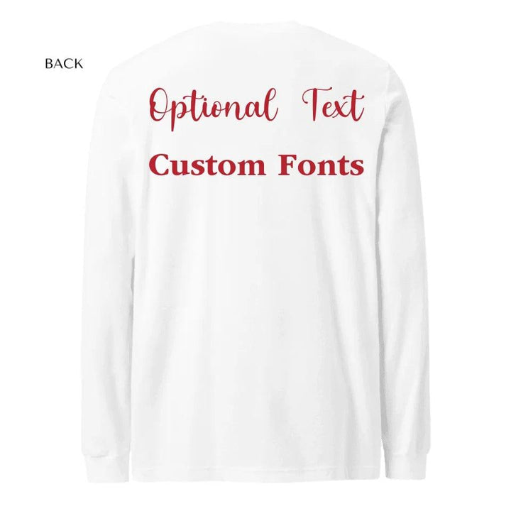 Custom Family Christmas Typography Long Sleeve Tee - ART-LST244 - ARTFULANE