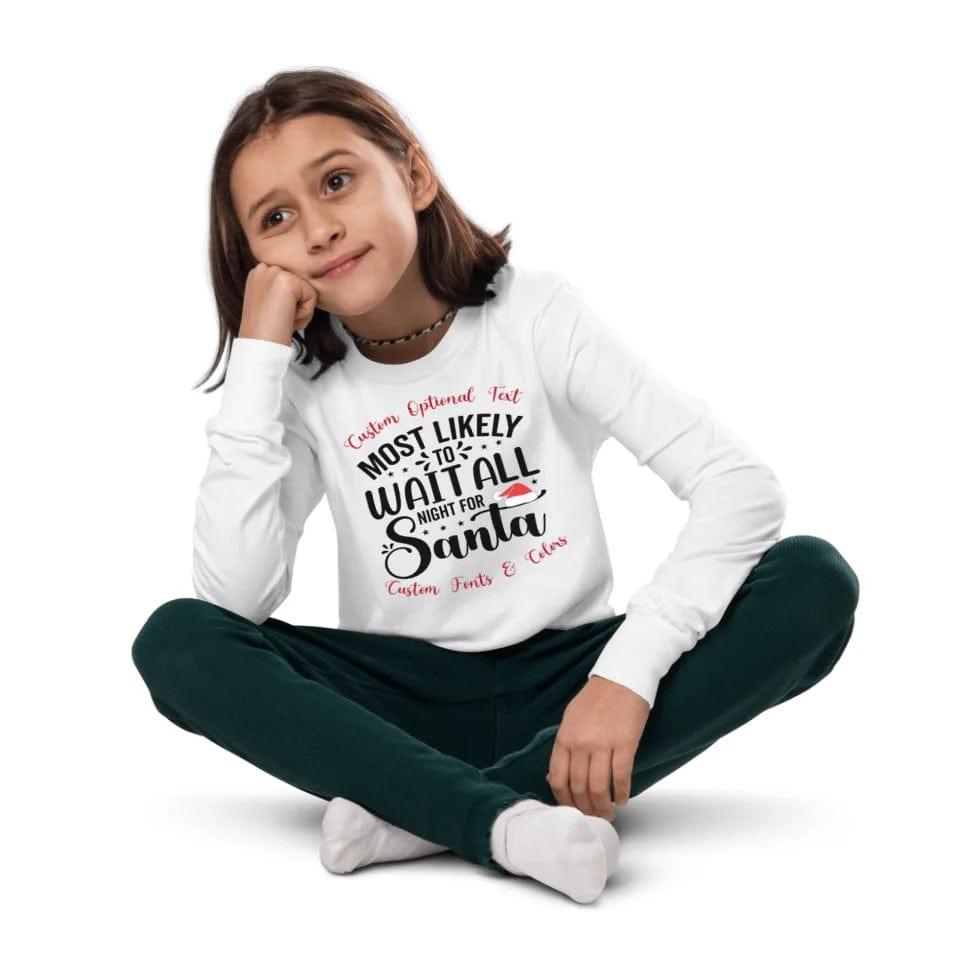 Custom Family Christmas Typography Long Sleeve Tee - ART-LST244 - ARTFULANE