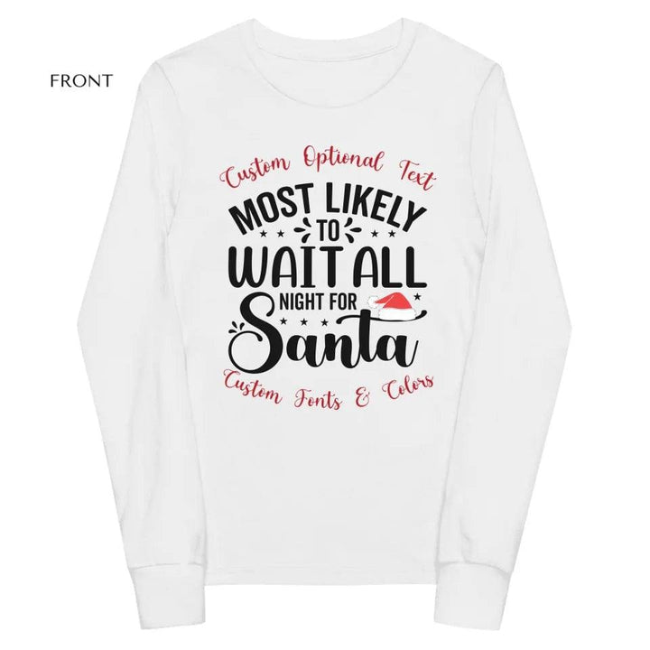 Custom Family Christmas Typography Long Sleeve Tee - ART-LST244 - ARTFULANE