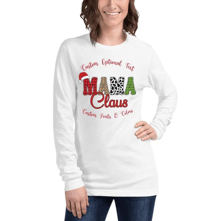 Custom Family Claus Long Sleeve Tee - ART-LST242 - ARTFULANE