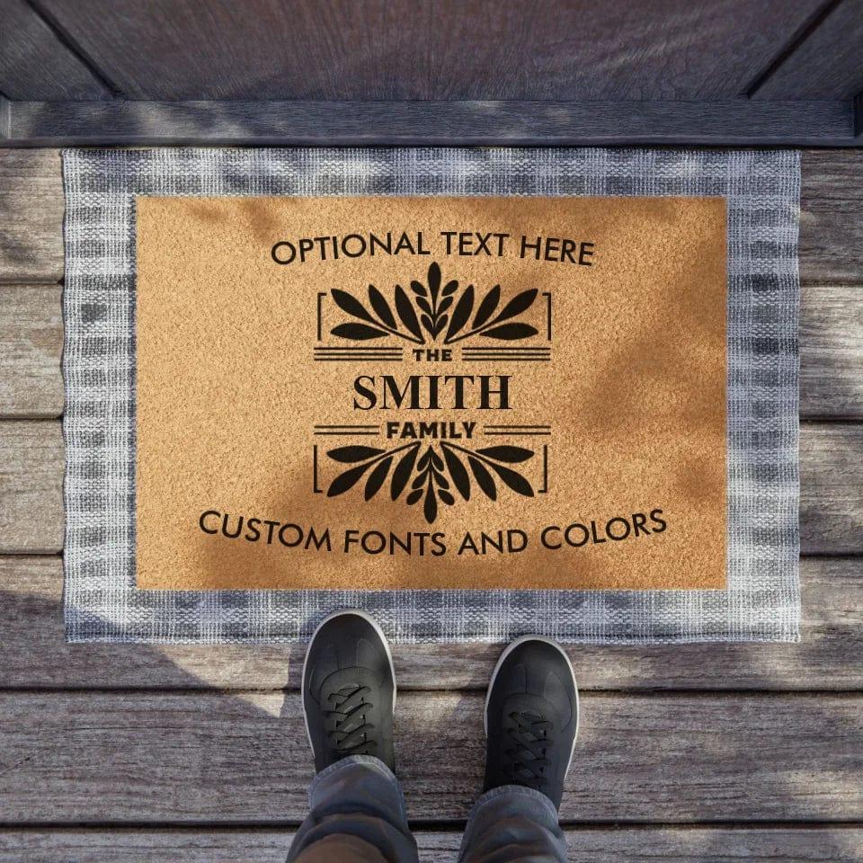 Custom Family Monogram Doormat - ARTFULANE