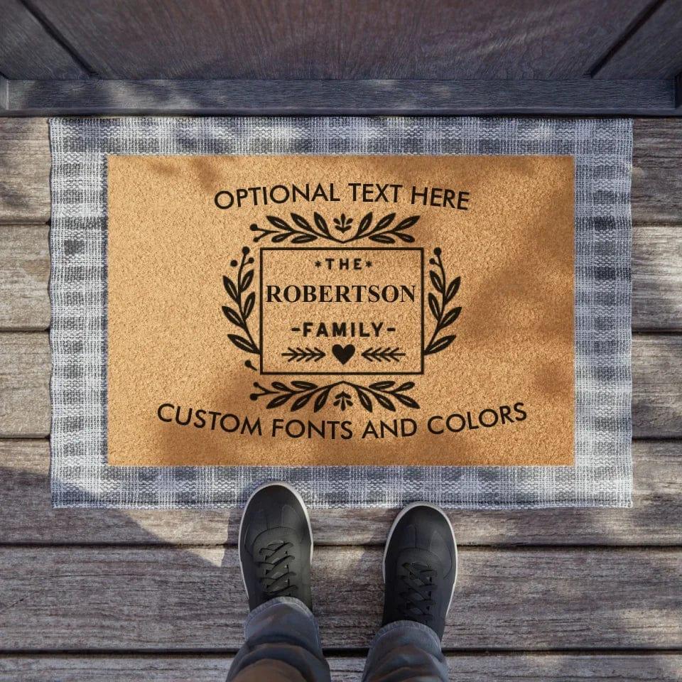 Custom Family Name Monogram Doormat - ARTFULANE