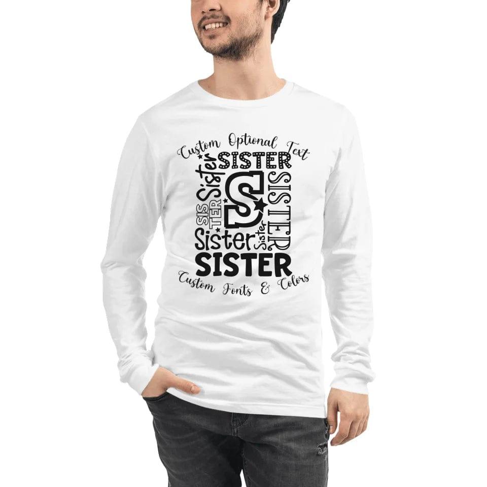 Custom Family Typography Long Sleeve Tee - ART-LST243 - ARTFULANE