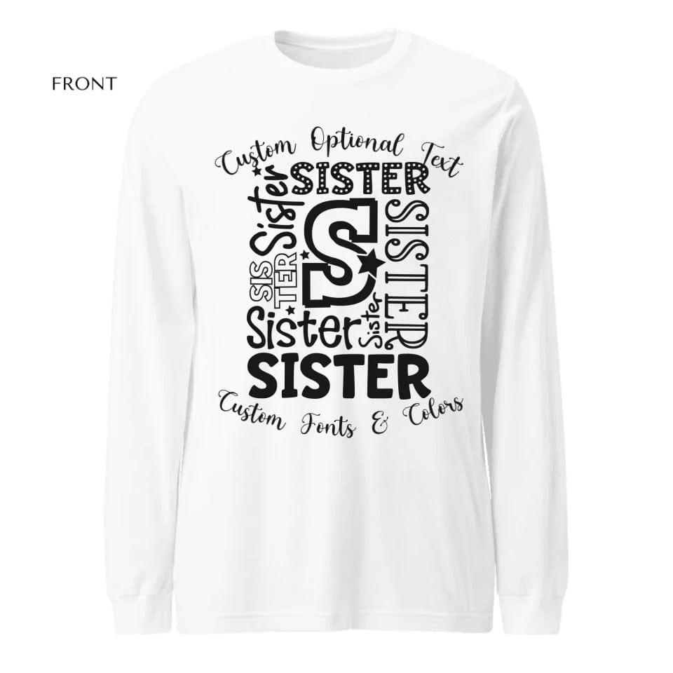 Custom Family Typography Long Sleeve Tee - ART-LST243 - ARTFULANE