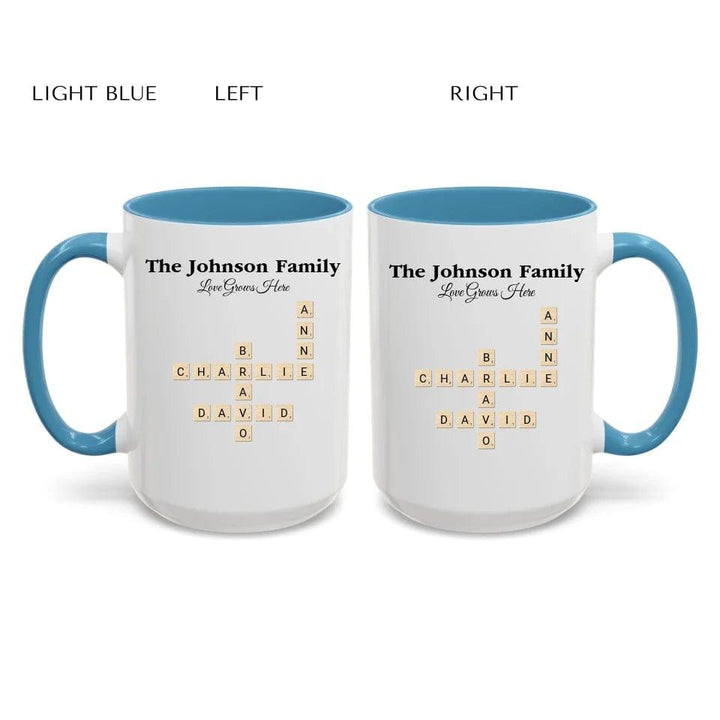 Custom Family Word Tile Mug - ARTFULANE